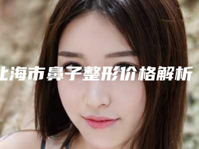 北海市鼻子整形价格解析-北海市鼻子整形价目表