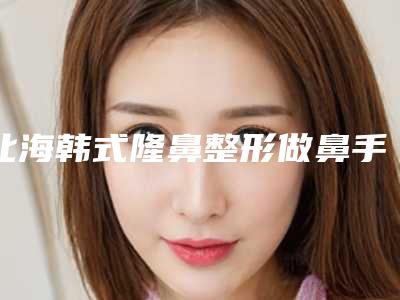 北海韩式隆鼻整形做鼻手术大概多少钱左右