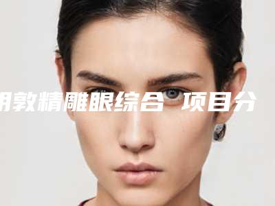 明敦精雕眼综合 项目分类:眼部整形 眼部综合
