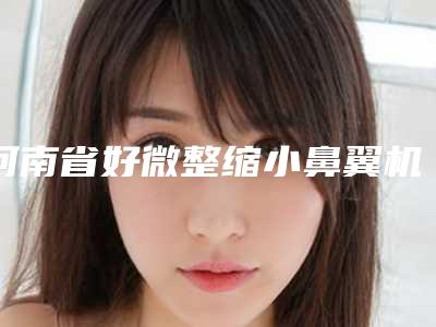 河南省好微整缩小鼻翼机构的排名-微整缩小鼻翼美容需要花费多少