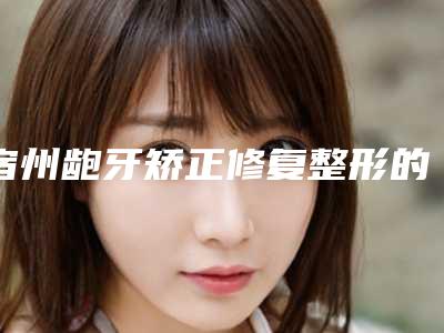 宿州龅牙矫正修复整形的价格会和什么有关系呢