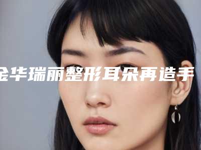 金华瑞丽整形耳朵再造手术费用怎么计算