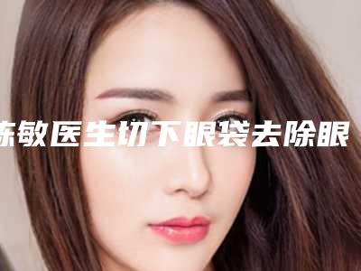 陈敏医生切下眼袋去除眼皱纹案例-价格(价目)表爆出